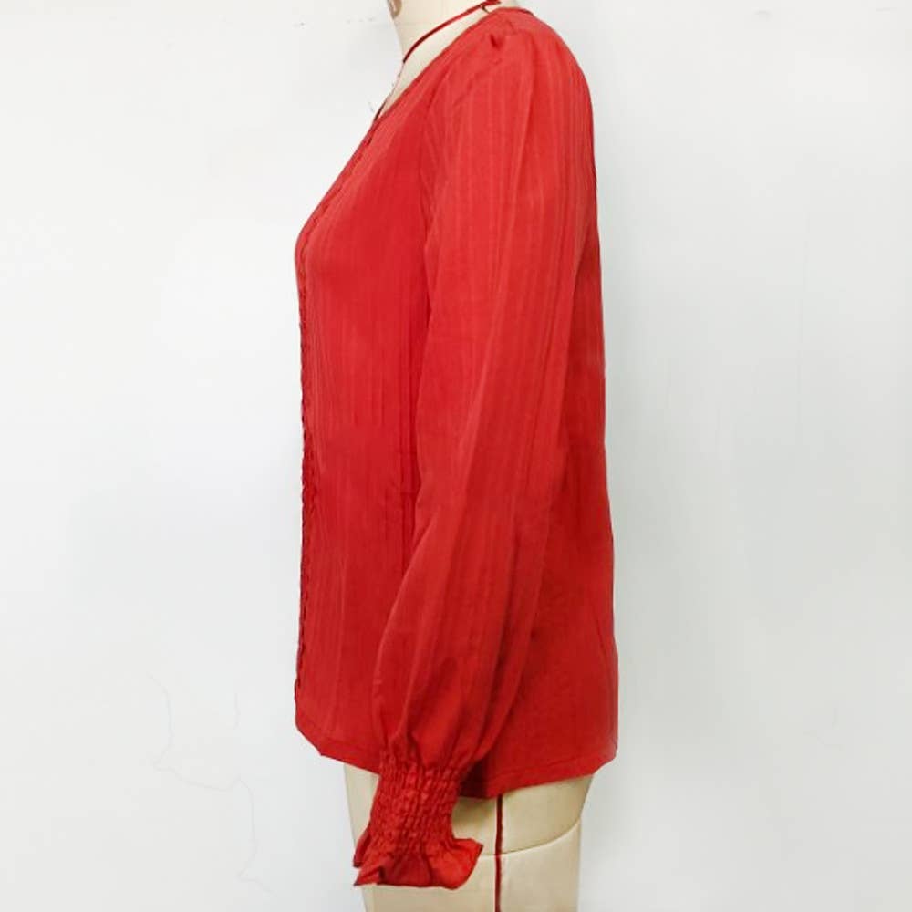 TEMPERAMENT LACE PATCHWORK BLOUSE