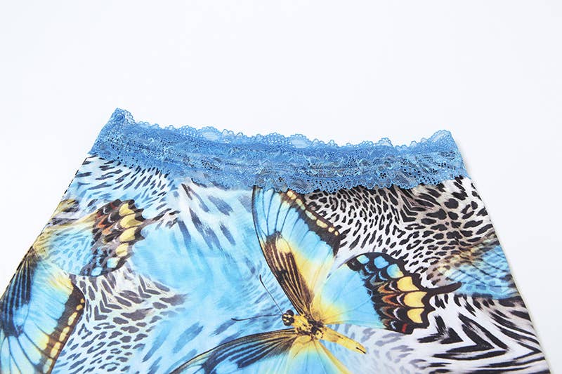 Trendy Sexy Printed Tie Bikini Three-Piece Set