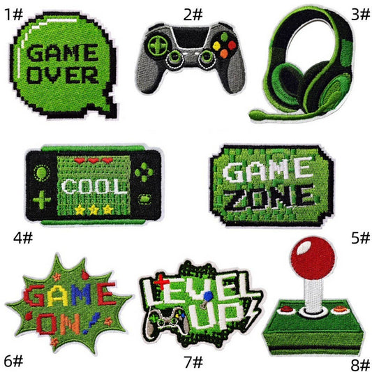 GREEN GAME CARTOON EMBROIDERED PATCH