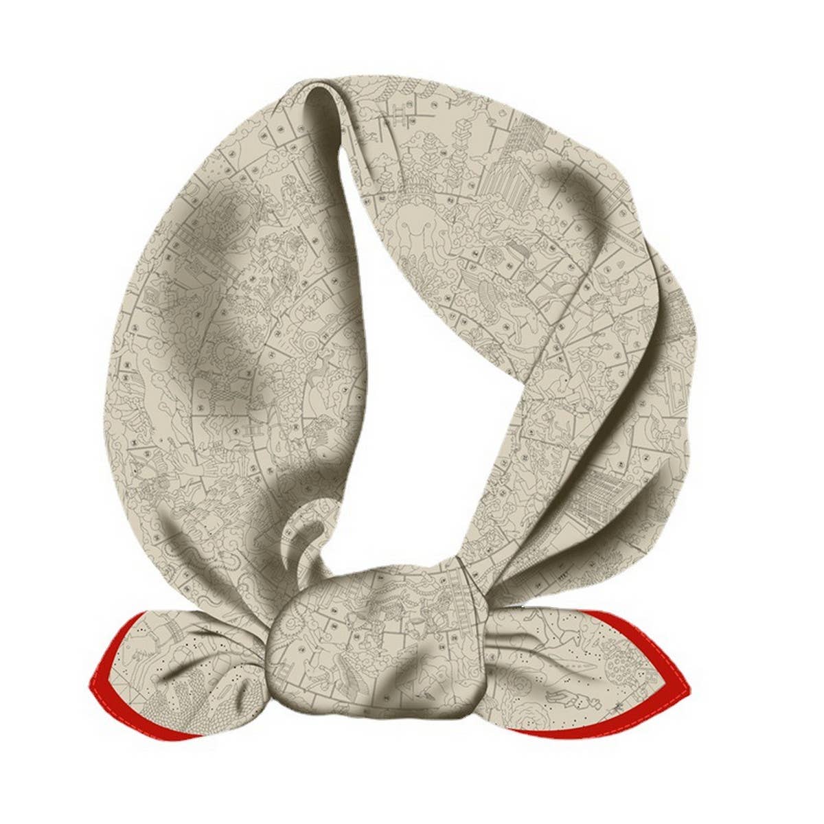 Boho Tree Print Silk Scarf - Luxurious Neck Wrap_CWASC0644