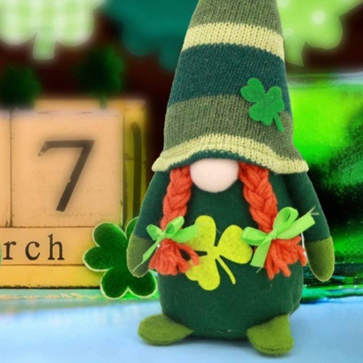 ST. PATRICK'S DAY FACELESS DOLL DOLL ORNAMENT_CWMM3437