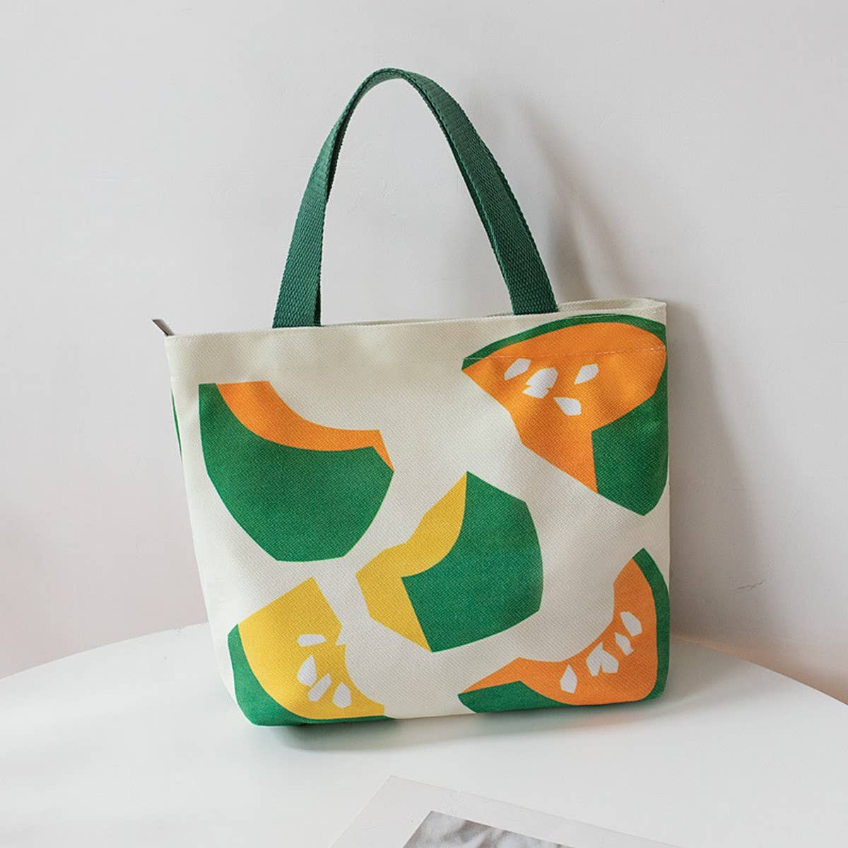 Cute Canvas Lunch Tote Bag for Students, Small_CWAB5673