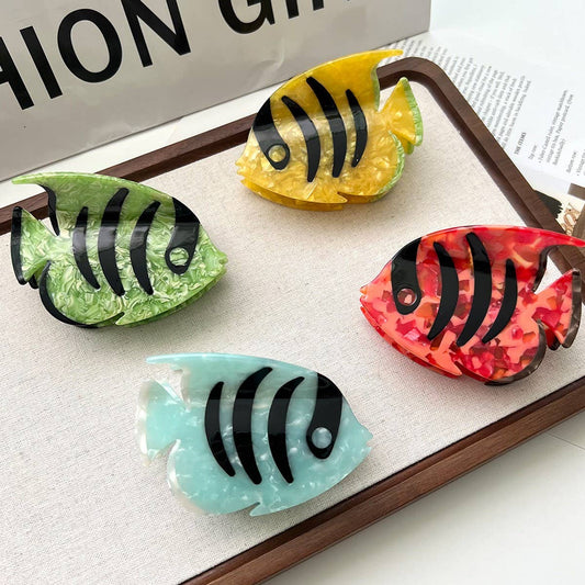 Dopamine Color Tropical Fish Acetate Claw Clip ? M