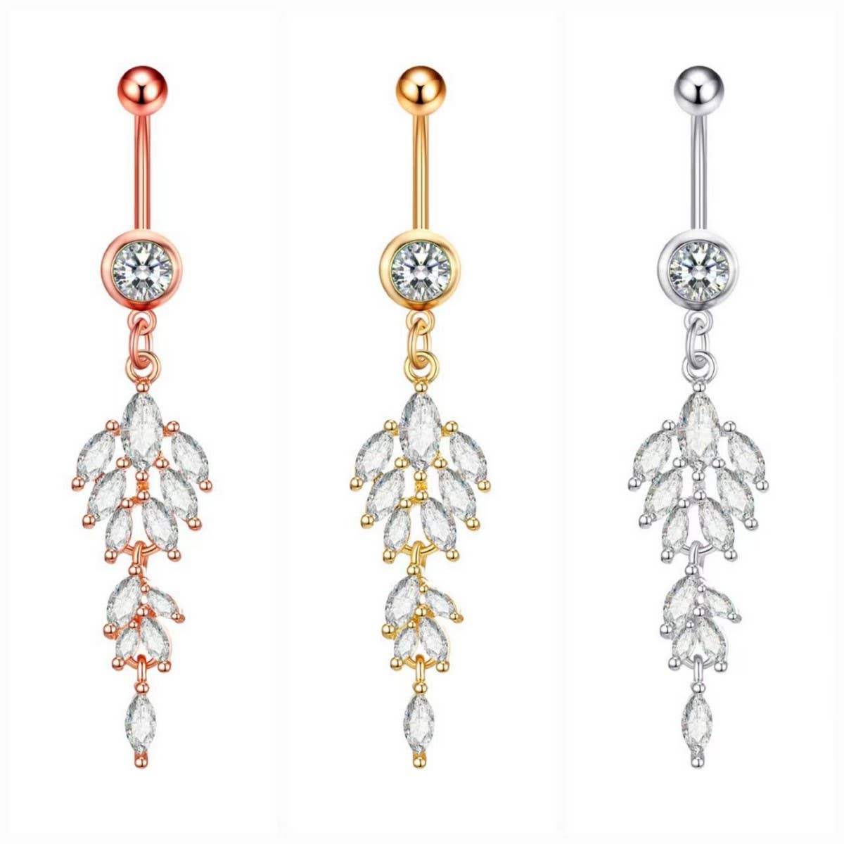 New Creative CZ Pendant Belly Ring Piercing