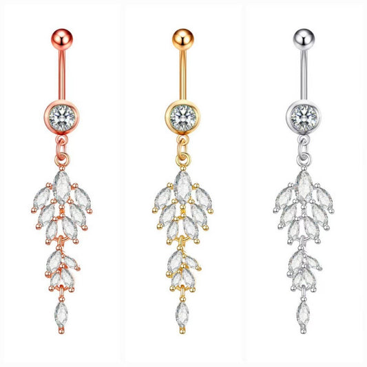 New Creative CZ Pendant Belly Ring Piercing