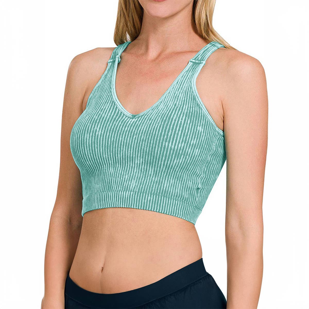 SOLID COLOR ATHLEISURE TANK TOP