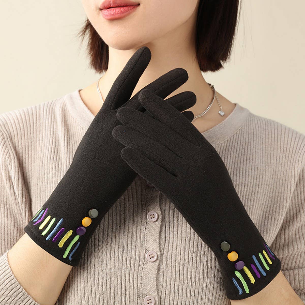 SIMPLE AND STYLISH BREATHABLE TOUCH SCREEN GLOVES