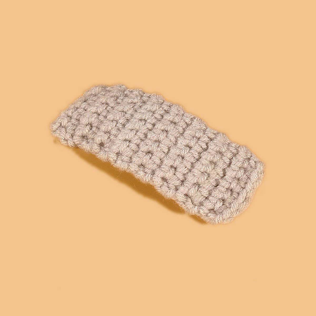 Rectangular Hair Clip, Handmade Crochet Yarn Pin_CWASC0836