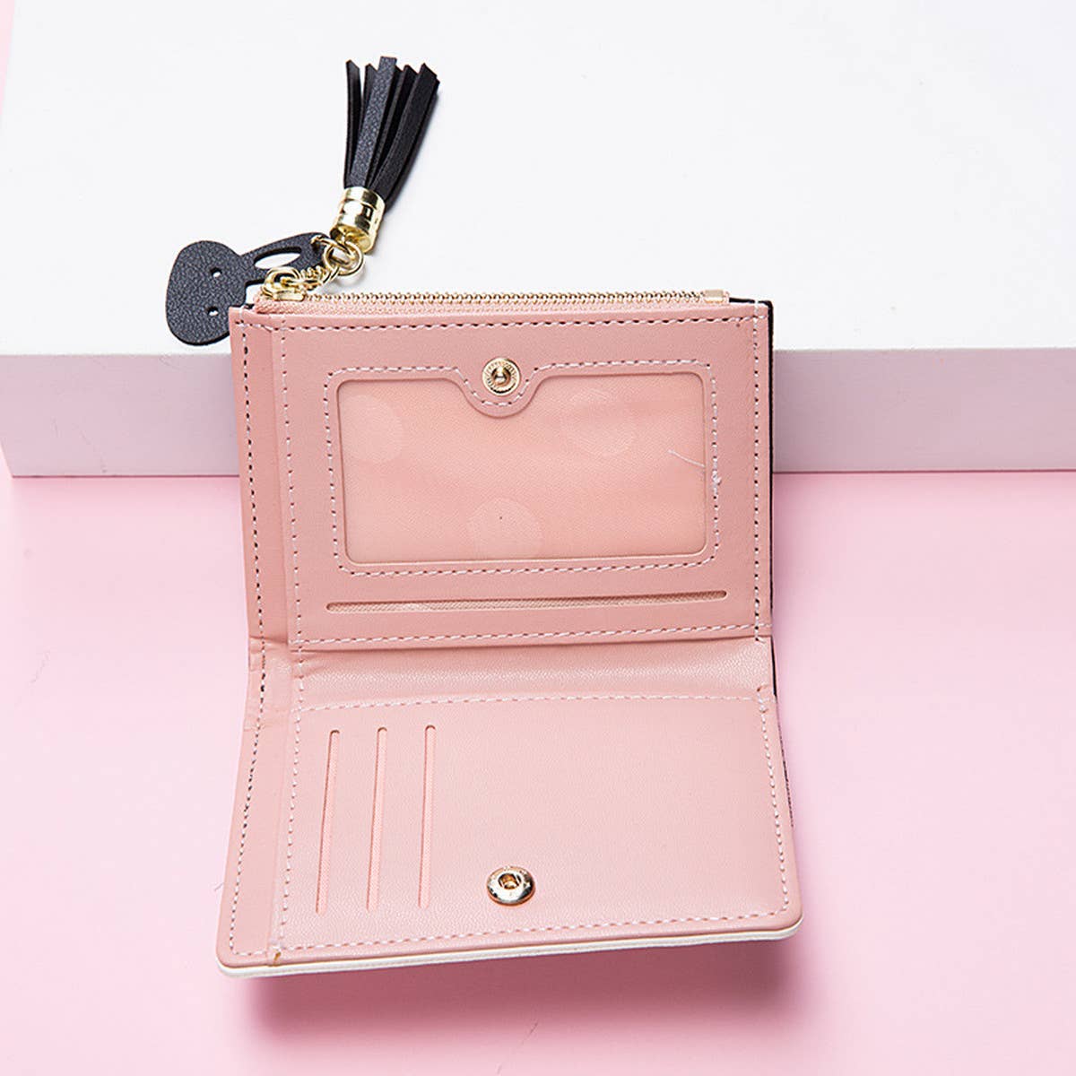 ZIP-UP BI-FOLD EMBOSSED WALLET_CWAB2602