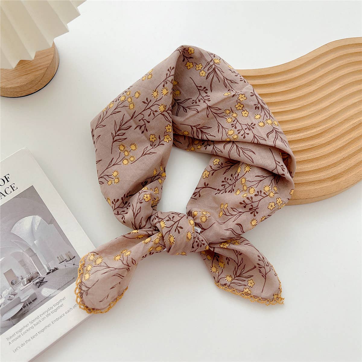 Cotton Linen Square Scarf for Women¡¯s Neck Wrap