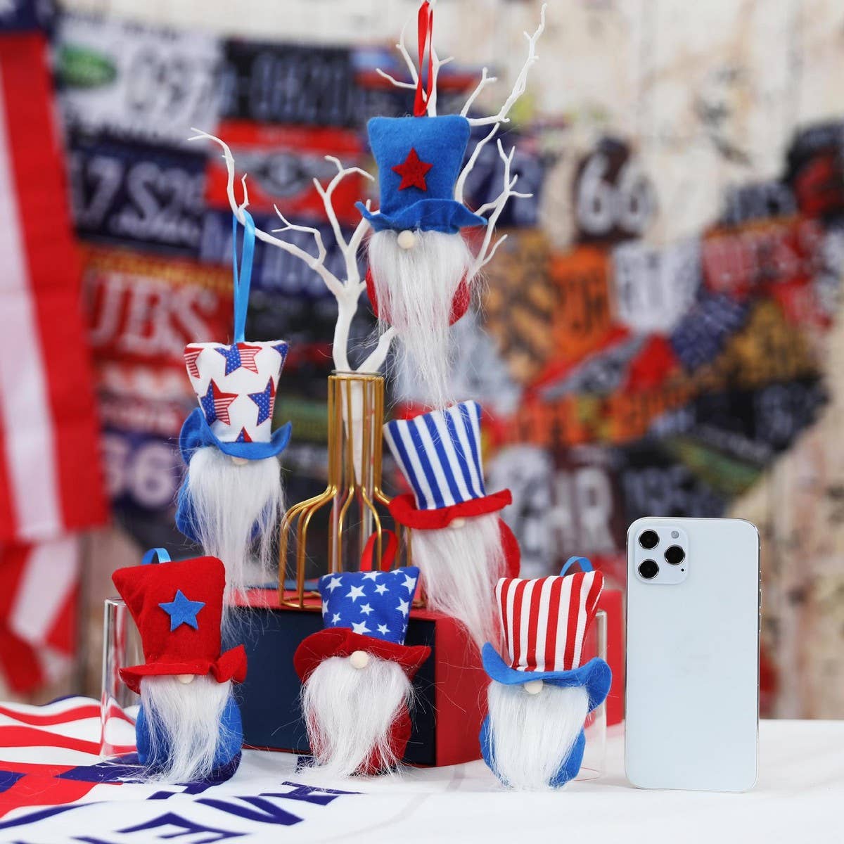 CWMM9492_INDEPENDENCE DAY FIVE-POINTED STAR DOLL PENDANT