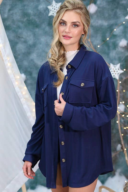 CWOJA701_SOFT AND WARM OVERSHIRTS BUTTON DOWN JACKET