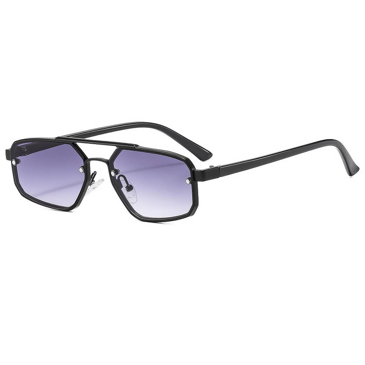 Retro Double Bridge Metal Sunglasses Unisex_CWASG1168
