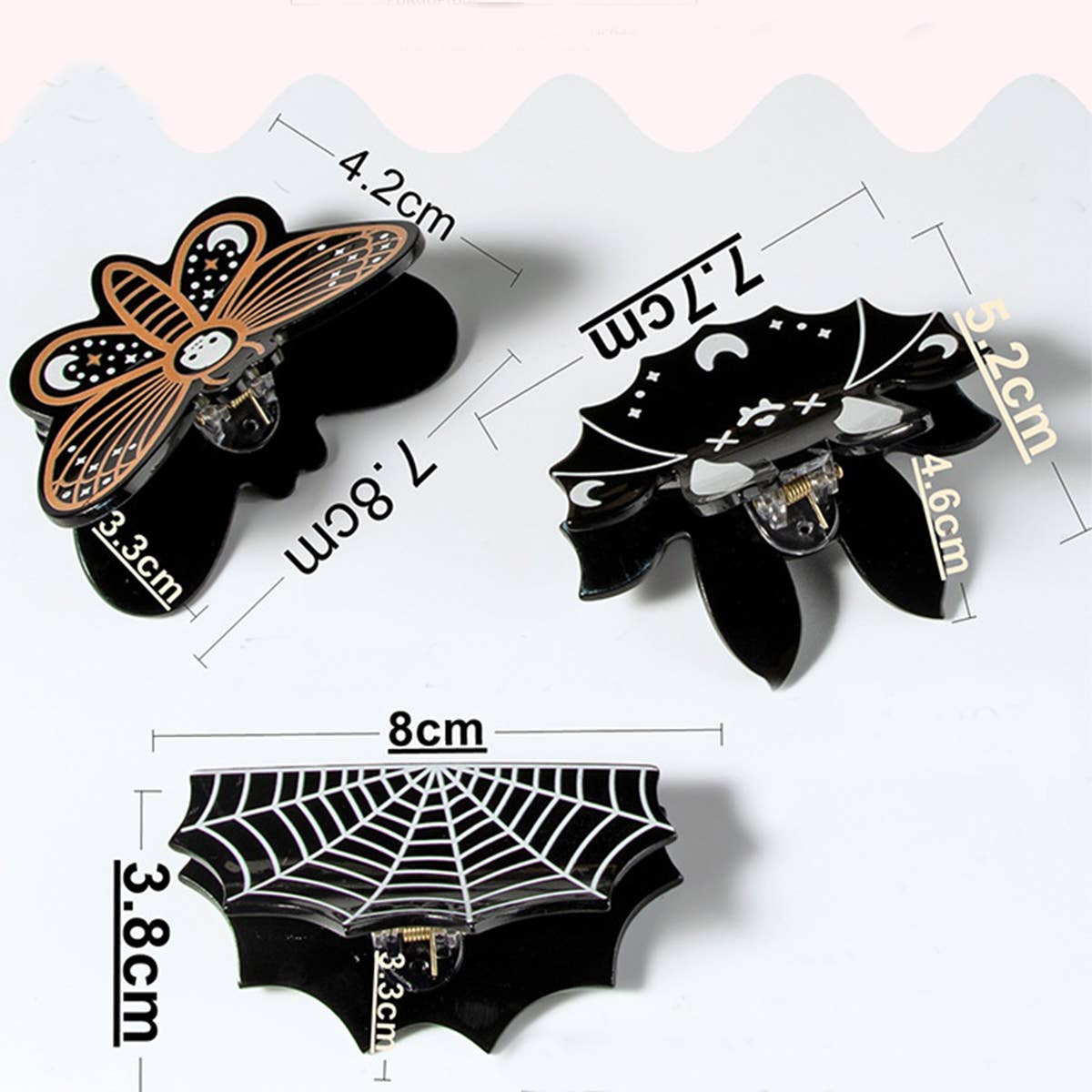 HALLOWEEN BAT HAIR CLIP BACK HEAD HAIR CLIP
