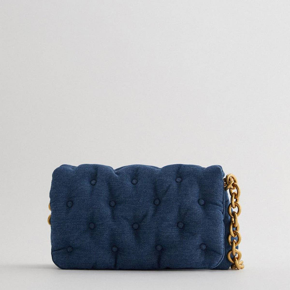 NEW FASHION BLUE DENIM CHAIN SHOULDER PILLOW BAG_CWAB3424