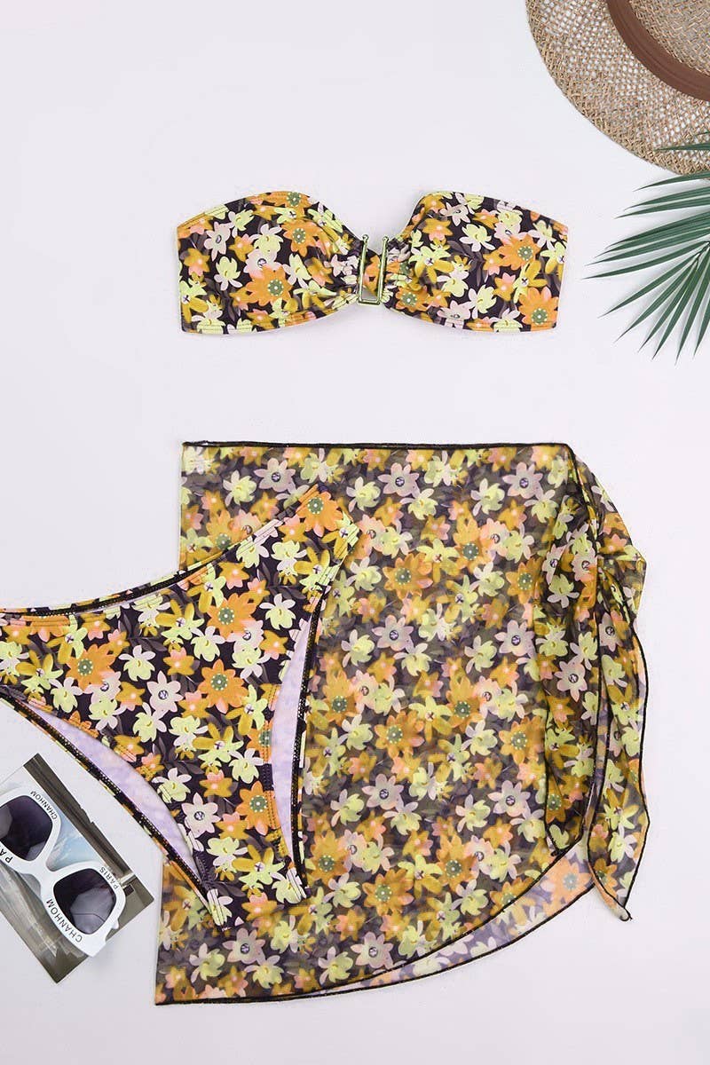 CWMW0901_DOUBLE-SIDED CONTRAST COLOR BEACH SWIMSUIT