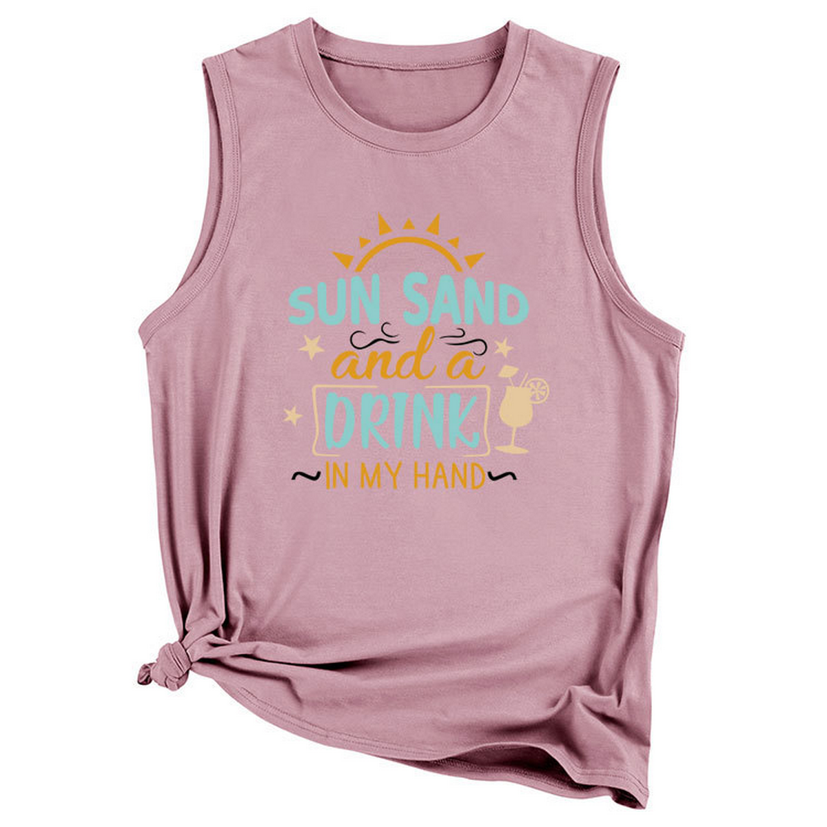 Women??¢s Casual Loose Fit Tank Top, Minimal Style_CWTTSL0418