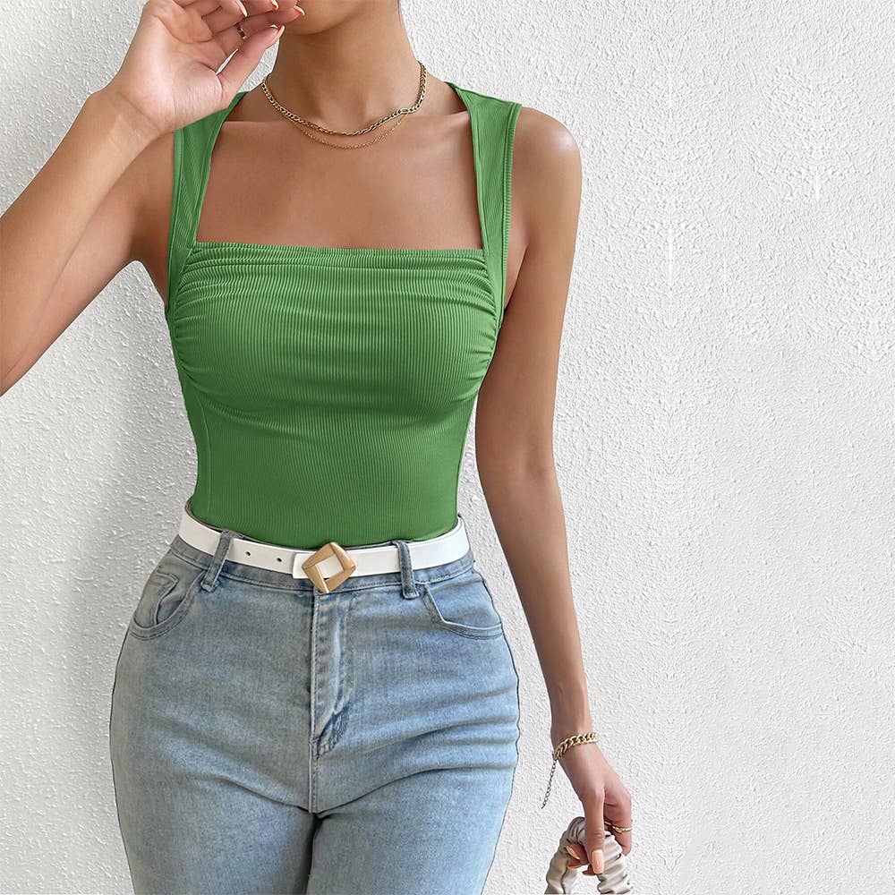 Sexy slim temperament sleeveless elastic vest