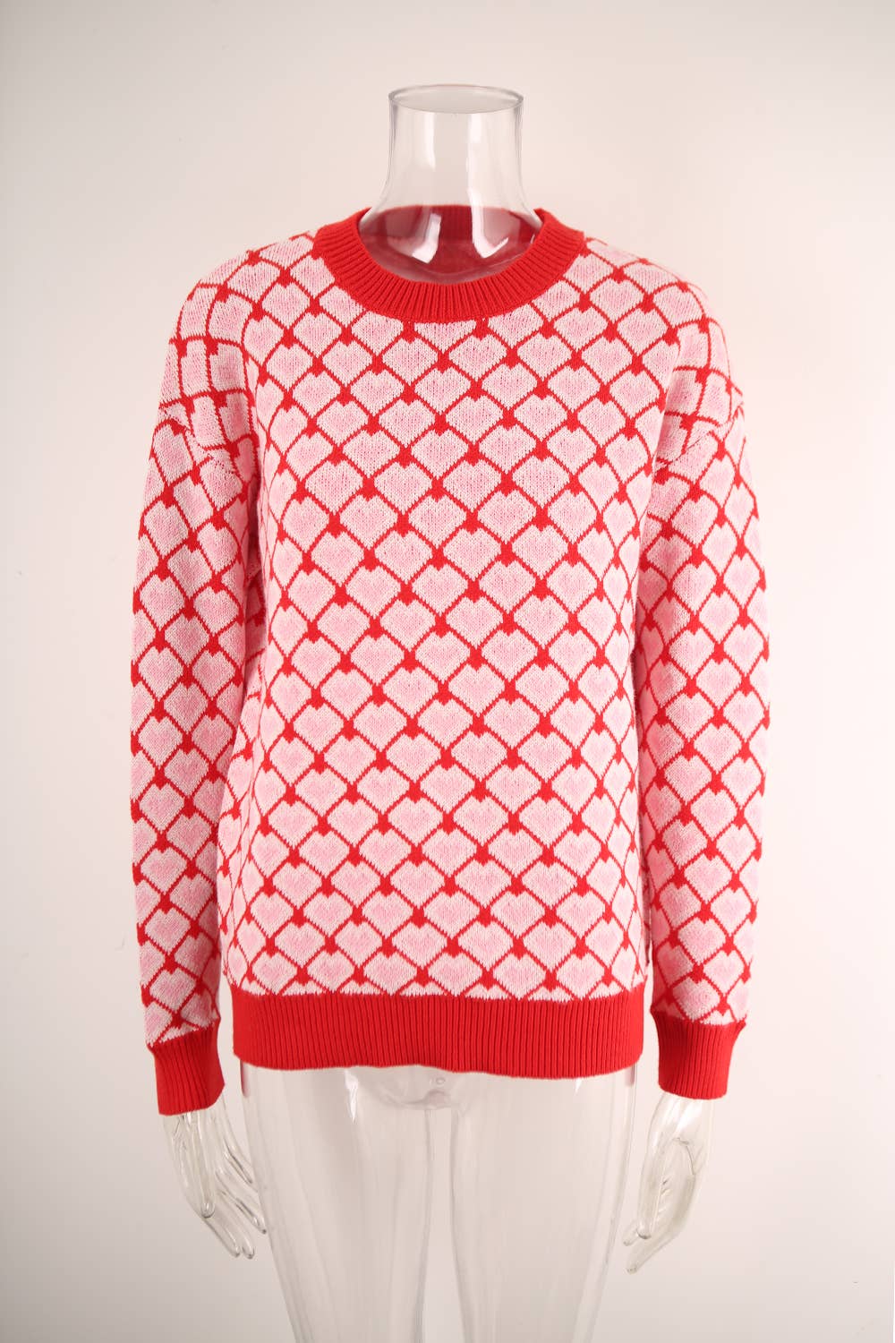 VALENTINE'S DAY CREW NECK PULLOVER SWEATER