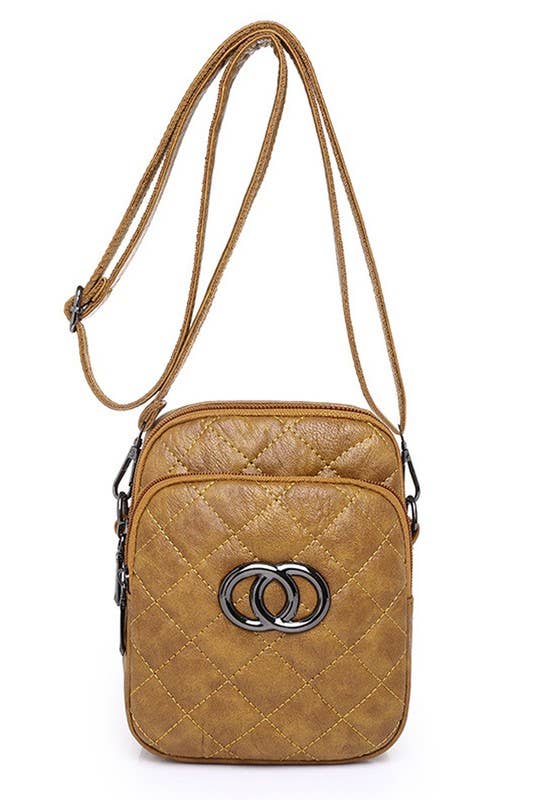 SOFT LEATHER SQUARE THREE LAYER MESSENGER BAG_CUAB0047