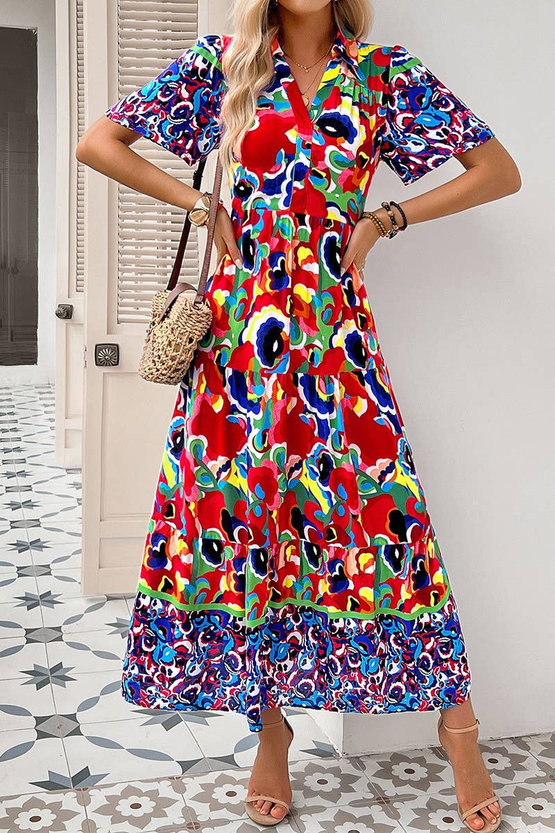 CWDMD5333_SUMMER HOLIDAY CASUAL PRINT DRESS