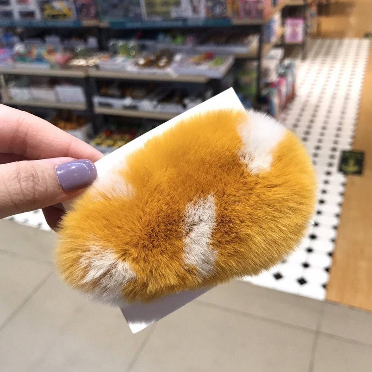 Furry Mink Hair Clip ? Cute Fluffy BB Barrette