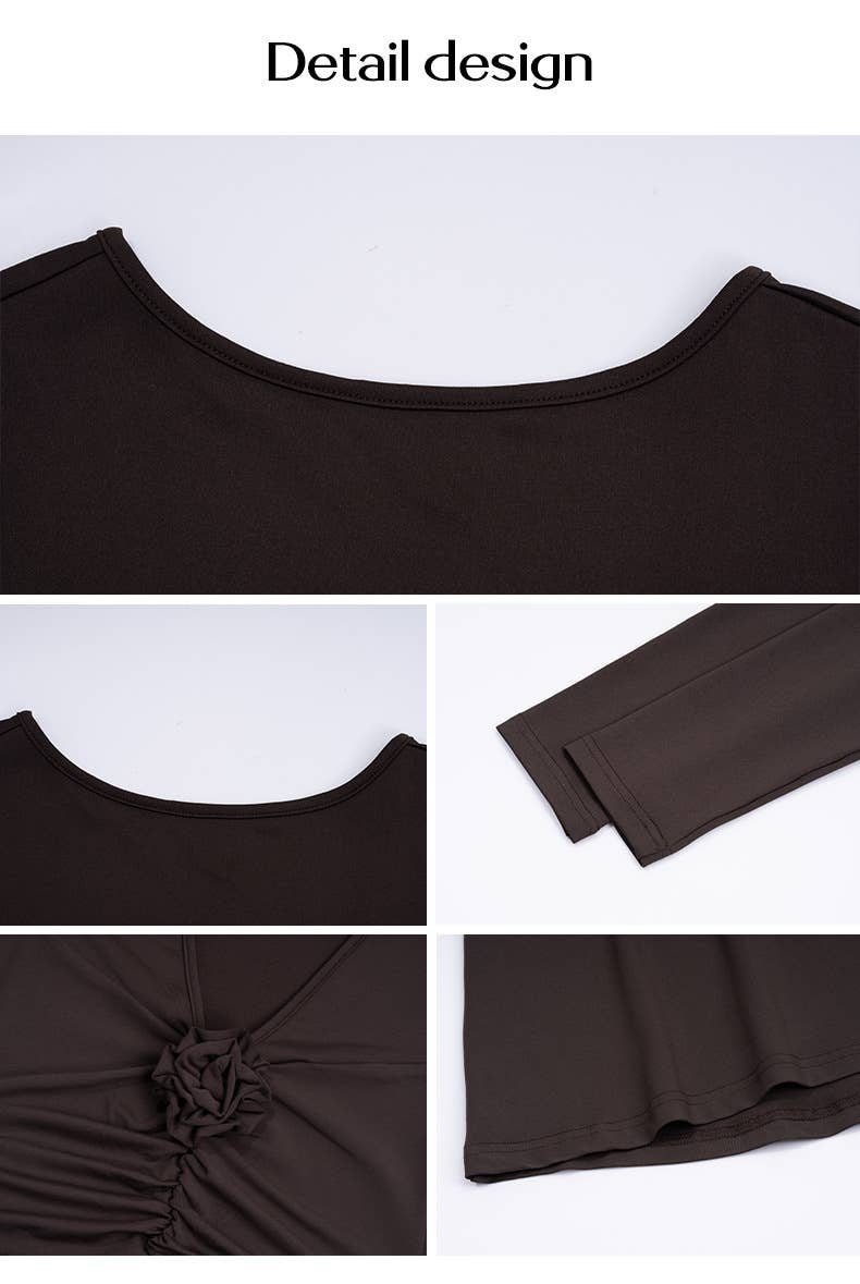 SEXY SLIM-FIT CREW NECK LONG SLEEVE DRESS