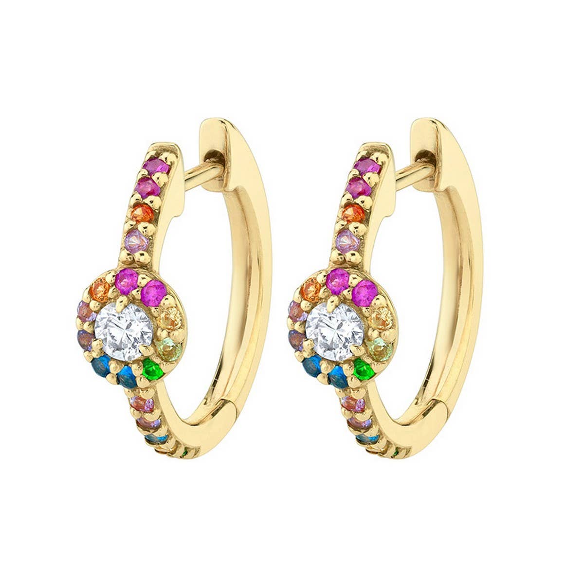 TRENDY COLORFUL RETRO EARRINGS