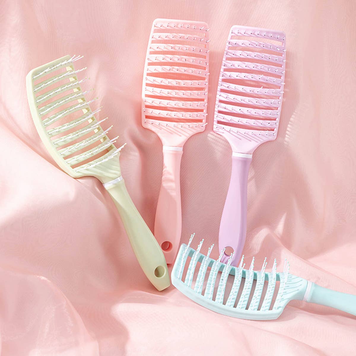 WOMEN HAIR ROOT FLUFFY MASSAGE LARGE CURVED COMB