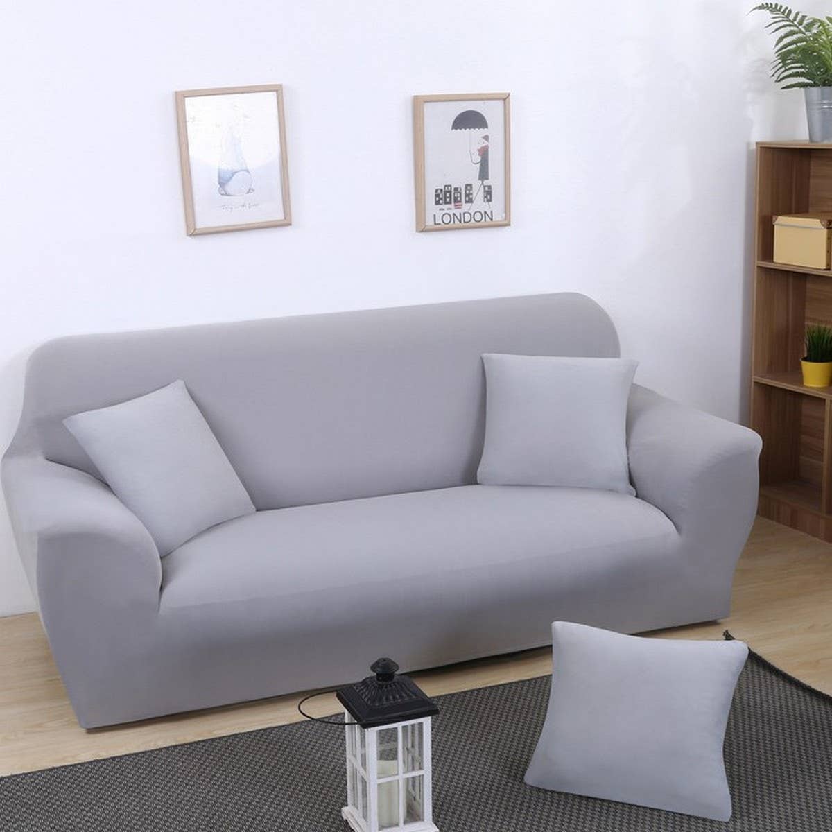 Solid Stretch Sofa Cover, Full Wrap, 2?? Seat_CWMM8314