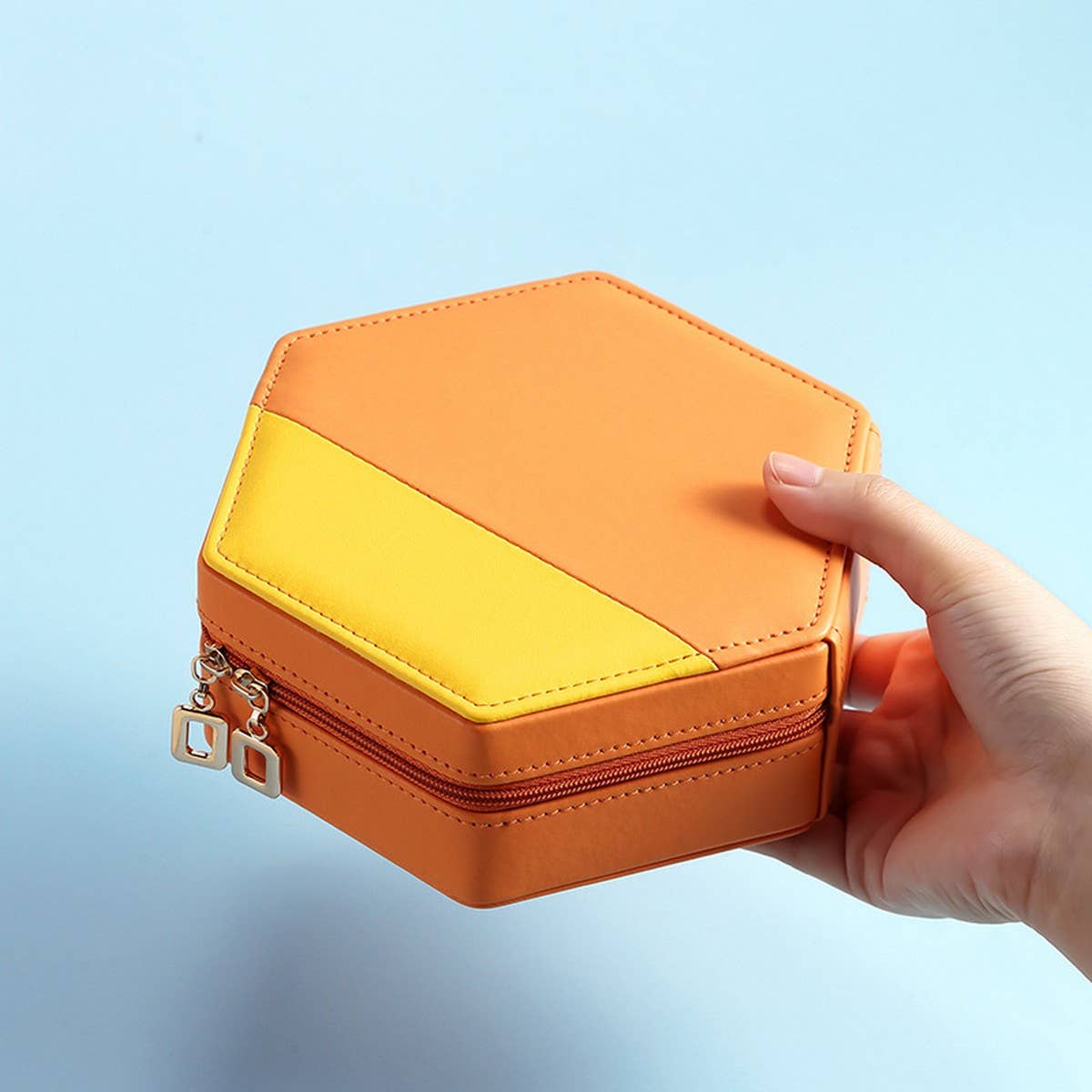 COLOR BLOCK DIAMOND JEWELRY STORAGE BOX