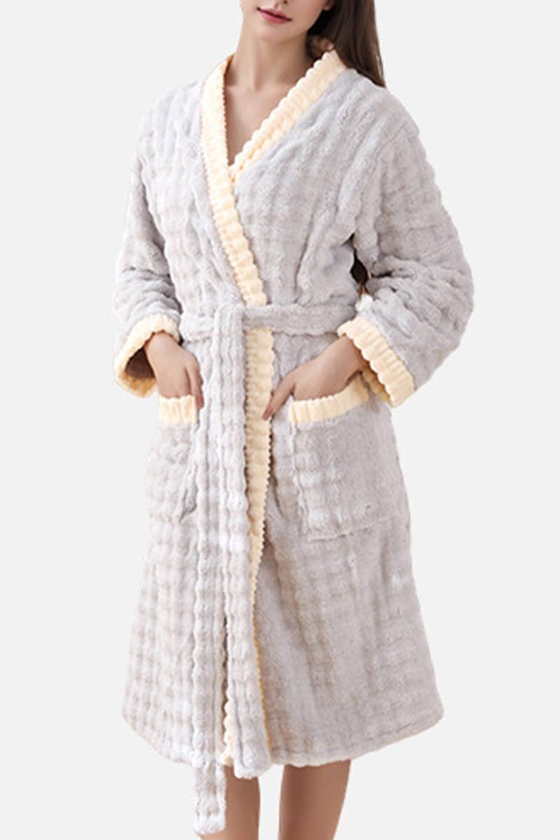 CWMM8296_HOUSEHOLD ABSORBENT THICK FLEECE NIGHTGOWN