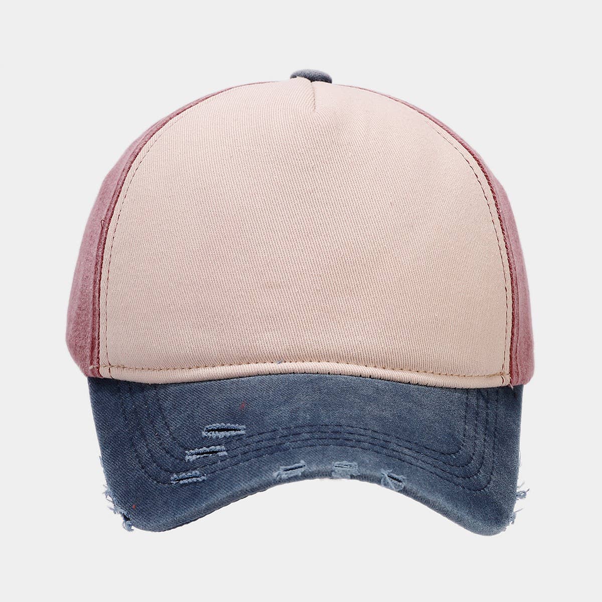 Washed cotton ripped baseball cap, golf style CWAH1568