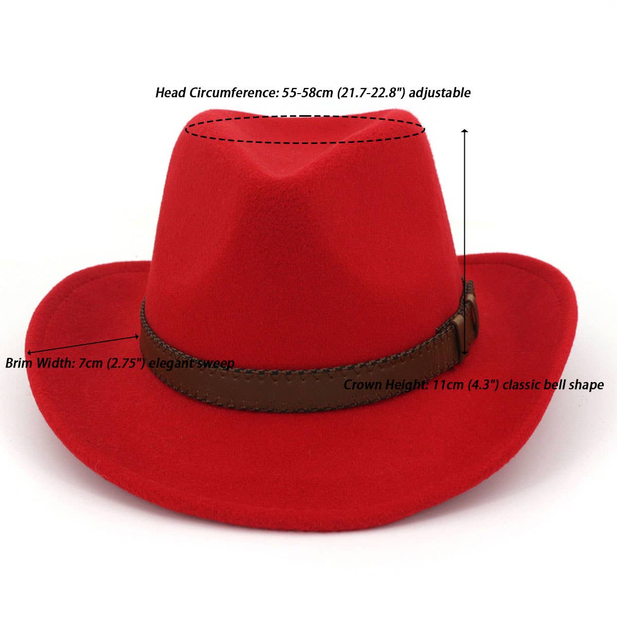Western Cowboy Hat Unisex Jazz Style_CWAH1784