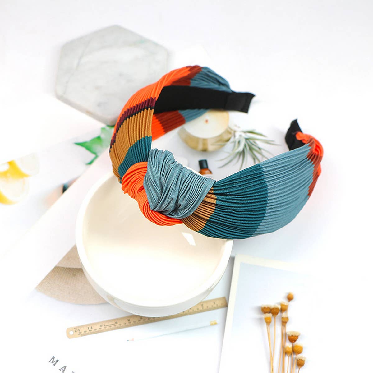 CRUMPLED WIDE EDGE KNOTTED HEADBAND_CWAHA1033
