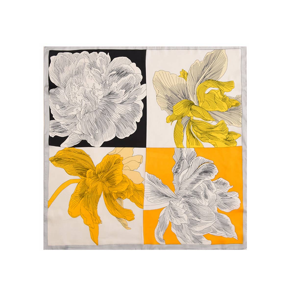 CWASC2394_SPRING AND AUTUMN GENTLE COLOR FLOWER SQUARE SCARF