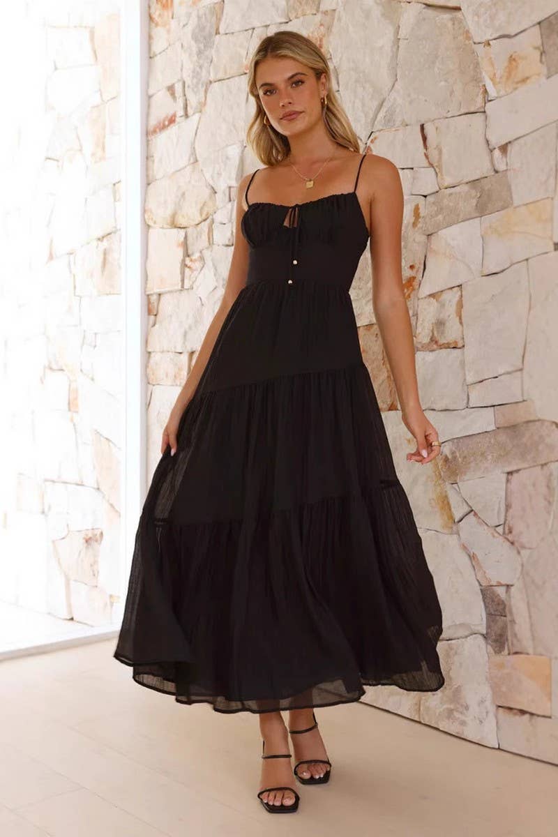 CWDMD5650_SLEEVELESS BACKLESS TIE STRAP MAXI FLARE DRESS