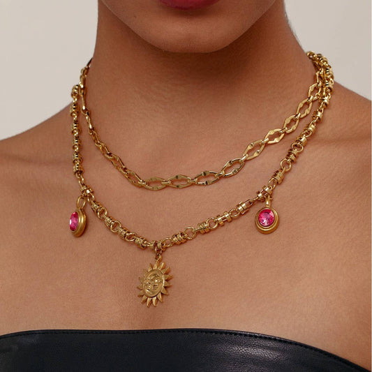 STAINLESS STEEL PENDANT TITANIUM STEEL NECKLACE_CWMM3575