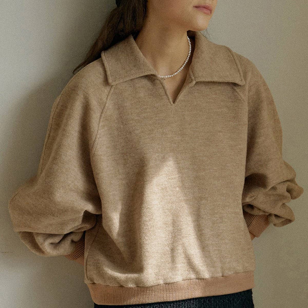 Lapel single button stitching thread hoodie