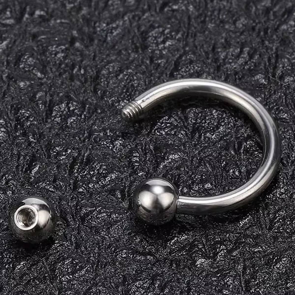C-Shaped Ball Lip Ring Stainless Steel Piercing_CWMM9586
