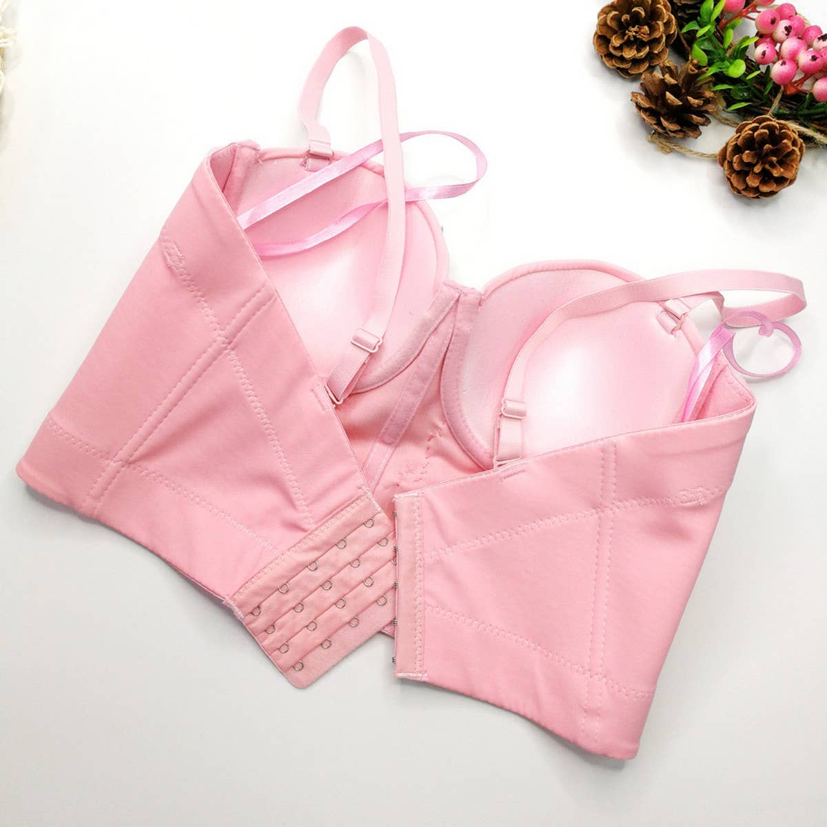 HEAVY BEADED RHINESTONE FISHBONE CORSET