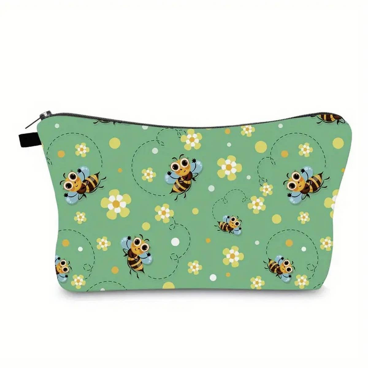 BEE PATTERN DOUBLE-SIDED PRINTED COSMETIC BAG_CWAB2258