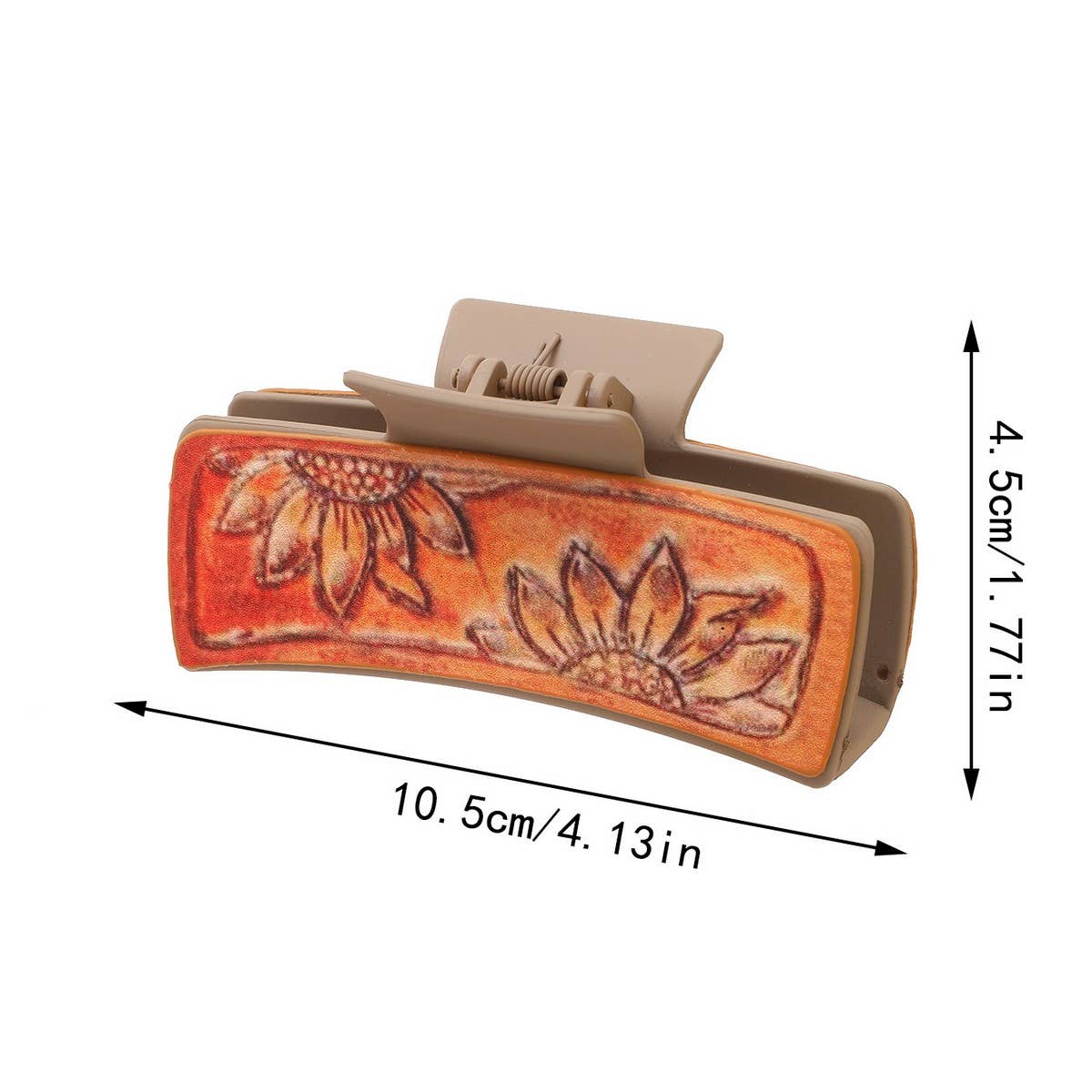 Retro Western Cowboy Faux Leather Hair Claw Clip_CWAHA0610