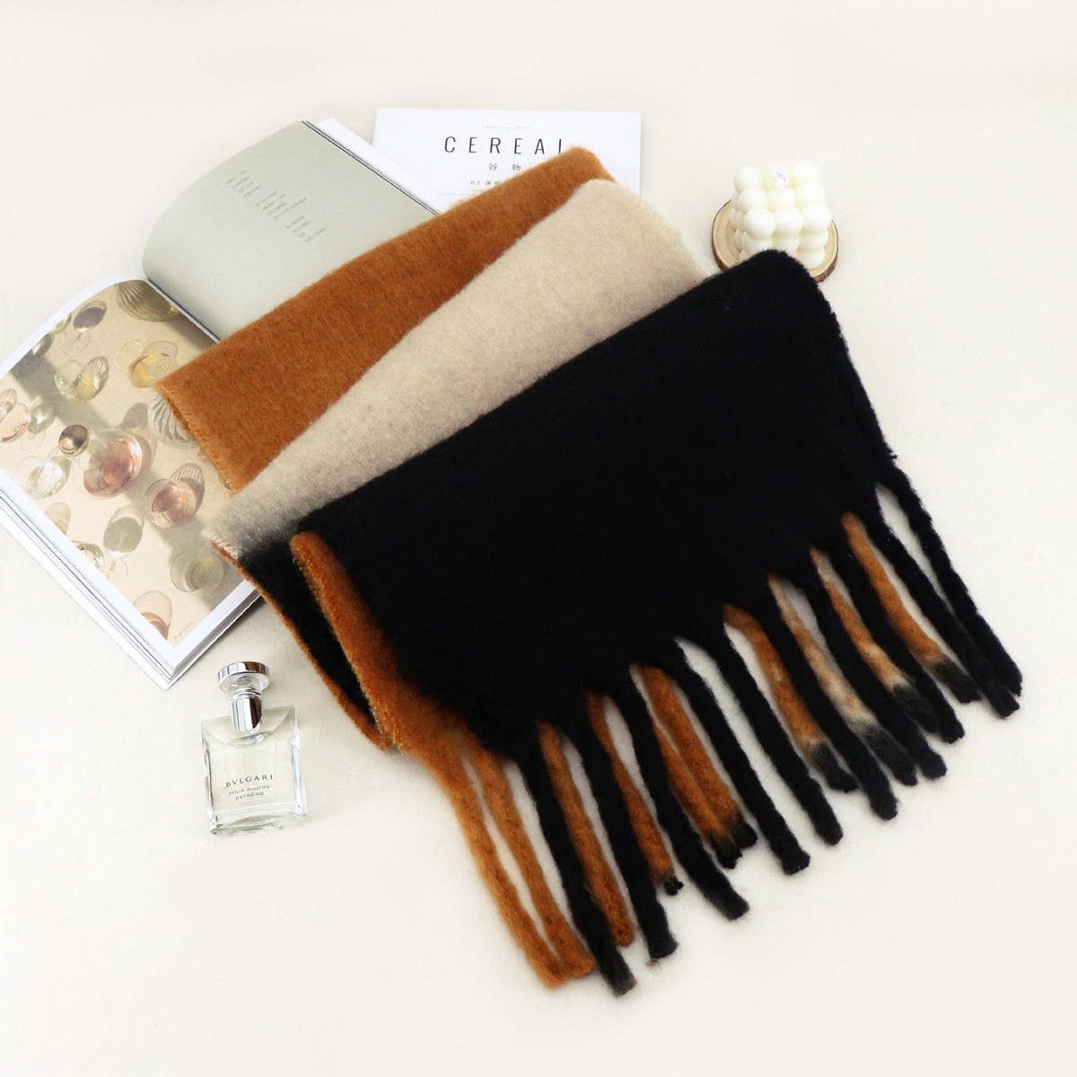 Thick Gradient Mohair Scarf - Stylish Winter Wrap