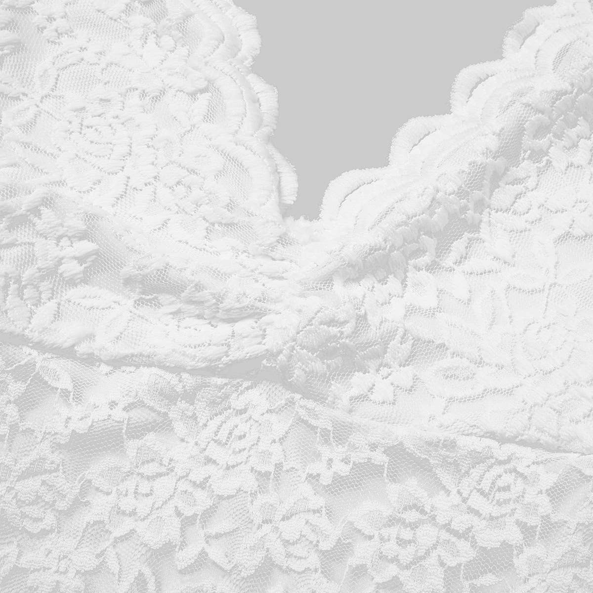 SOLID COLOR LACE LONG SLEEVE HOT GIRL SLIM BODYSUIT_CWMM4627