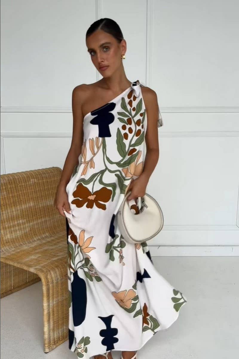 CWDMD5989_SUMMER OFF-SHOULDER TIE FRENCH ELEGANT LONG SKIRT