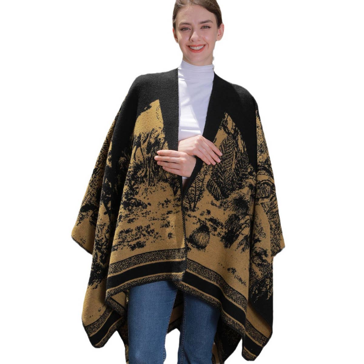 2024 NEW THICKENED SLIT CAPE SHAWL_CWASC0963