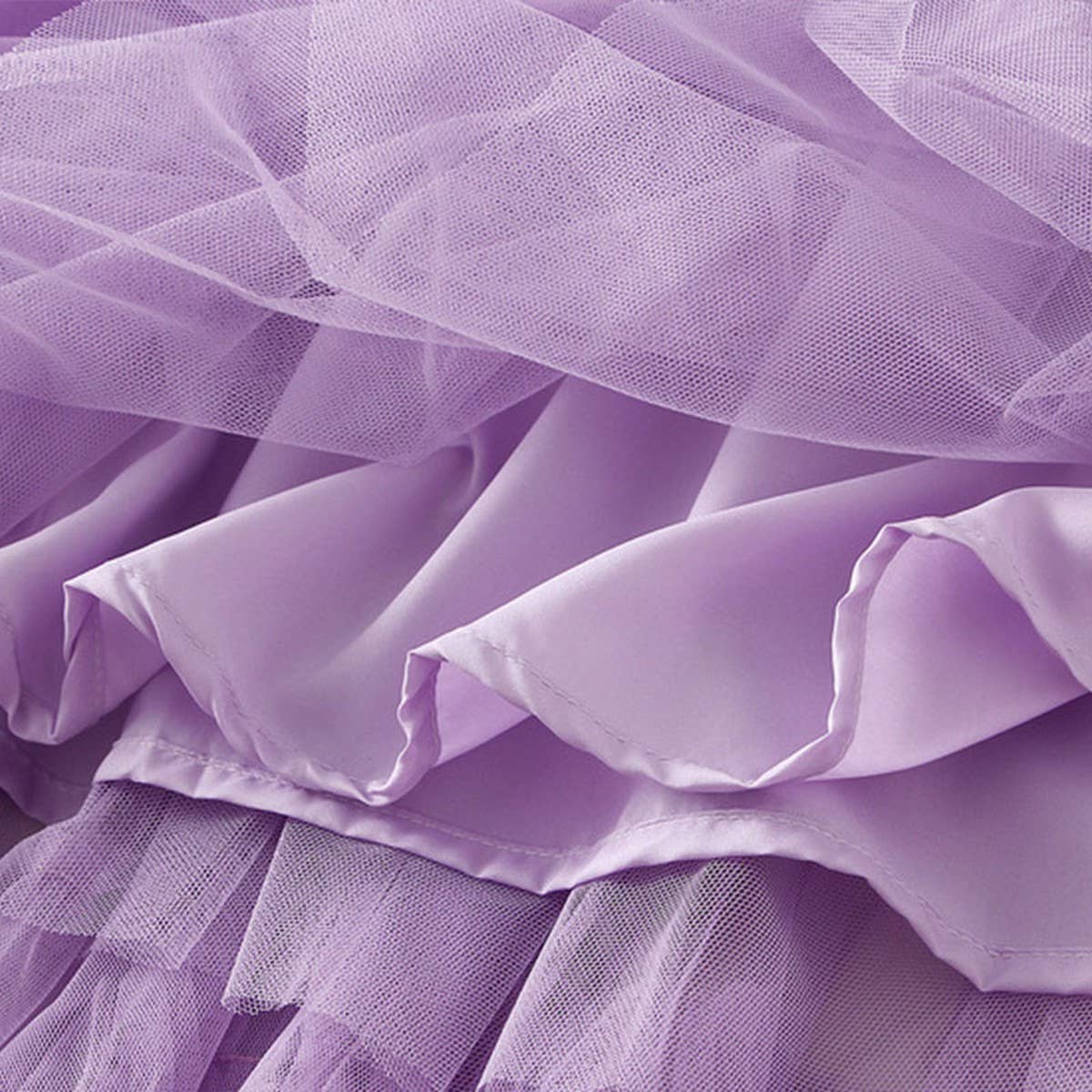 Sweet Ruffle Tulle A-Line Flared Puff Skirt