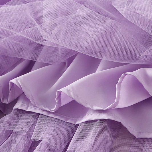 Sweet Ruffle Tulle A-Line Flared Puff Skirt