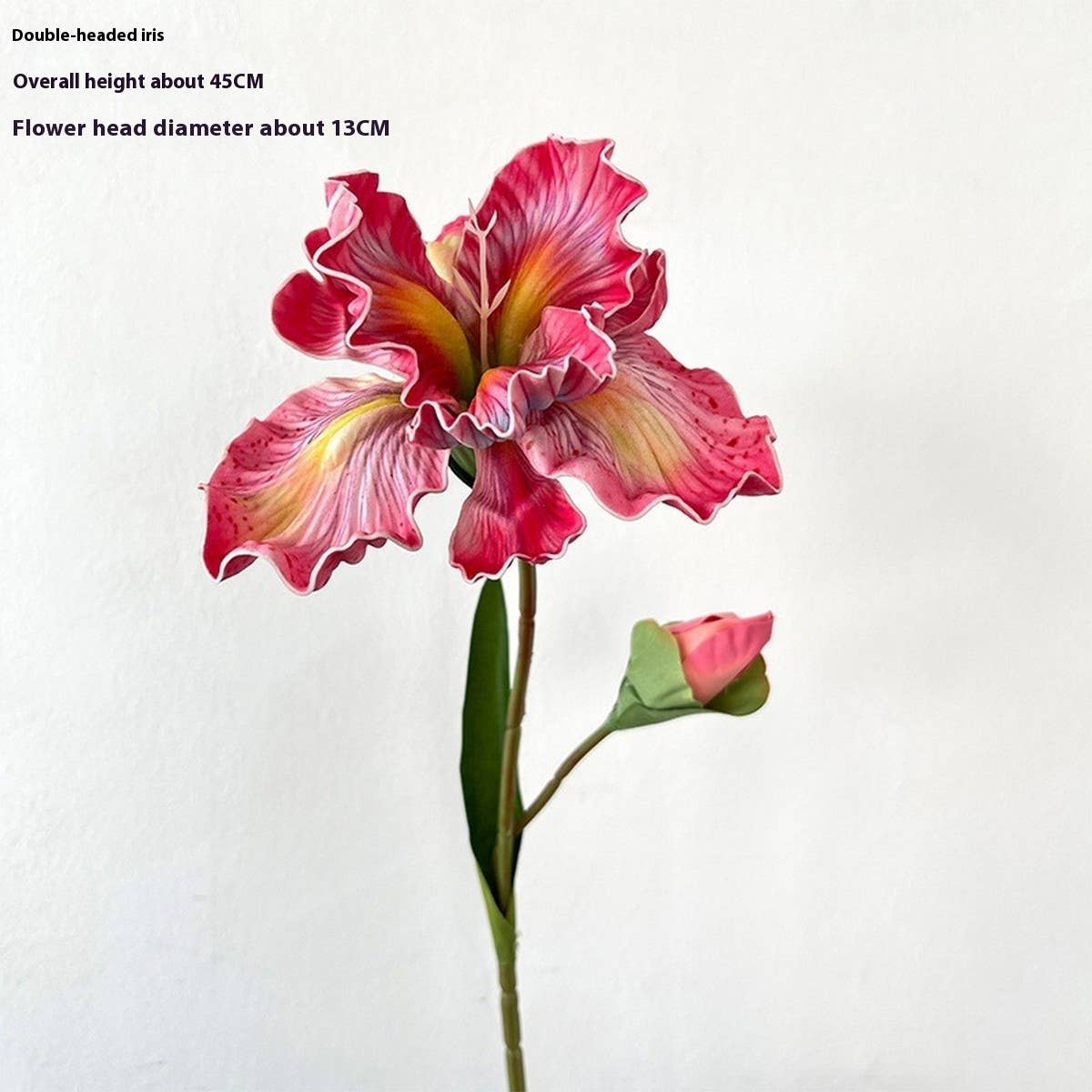 Vintage 2-Head Alice Iris Artificial Flower